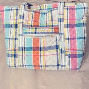 Vera Bradley Pastel Plaid Small Tote Bag